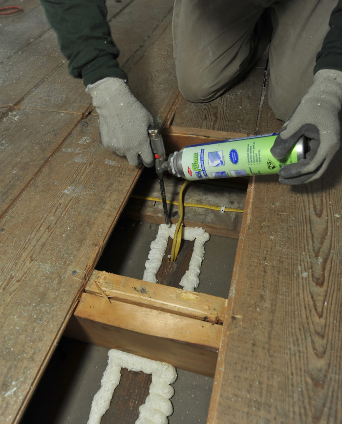 Air leakage and drafts in a home